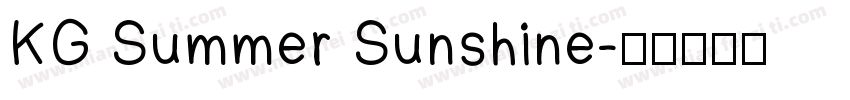 KG Summer Sunshine字体转换
